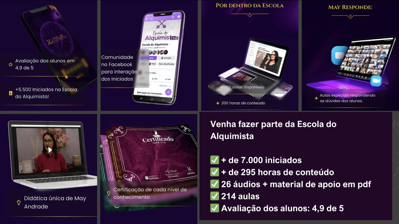Informações e benefícios da Escola do Alquimista