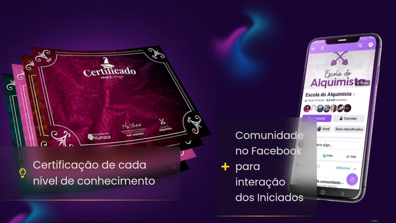 Certificação e comunidade da Escola do Alquimista